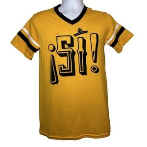 Yellow Graphic T-Shirt with Black Accents